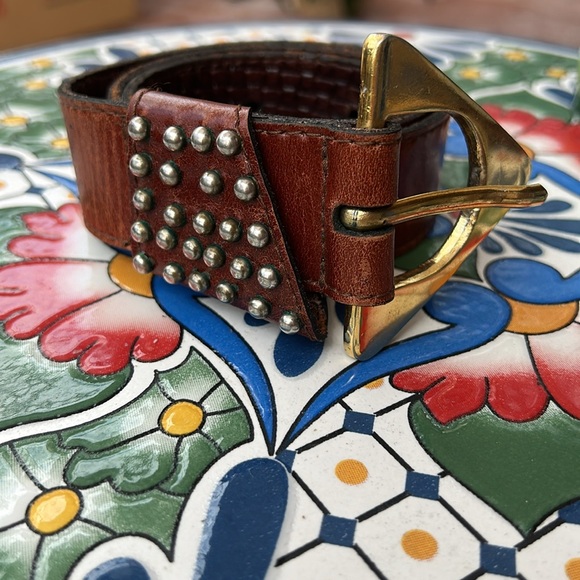 Matex Vintage Leather Women Gold Hardware Belt Concinto 1950 - Picture 16 of 16